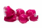 Pink And Round Colorful Candies Stock Photo