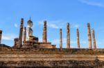 Ancient Buddha Statue Sitting Posture Stock Photo