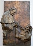 Reiief Sculpture Of Pope John Paul Ii In The Frauenkirche In Mun Stock Photo