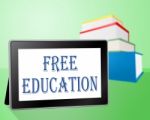 Free Education Shows Without Charge And Books Stock Photo