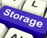 Storage Key Means Storage Unit Or Storeroom
 Stock Photo