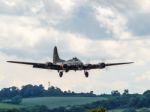 Memphis Belle Boeing B 17 Sally B Bomber Flying Over Biggin Hill Stock Photo