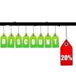 20 Percent Discount Stock Photo