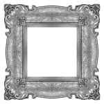 Silver Frame Stock Photo