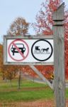 Only Horse-drawn Vehicles Signs Erected In Areas With Old Order Stock Photo
