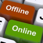 Offline Online Keys Stock Photo