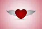Heart Wing  Background Stock Photo