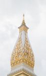 Chedi Prathat Panom With Cloudy Sky In Thailand Public Temple Stock Photo