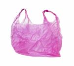 Pink Plastic Bag Stock Photo