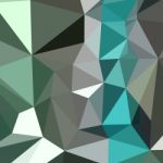 Persian Green Abstract Low Polygon Background Stock Photo
