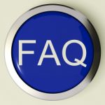Frequently Asked Questions Button Stock Photo