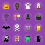 Halloween Flat Icon Set Stock Photo