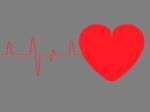 Heart Pulse Means Empty Space And Blank Stock Photo