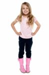 Stylish Portrait Of A Confident Young Girl Stock Photo