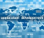 Application Development Showing Applications Apps And Program Stock Photo