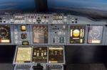 Airbus A-380-800 Flight Simulator Stock Photo