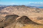 Aerial View Of The Mountains Next To Lake Mead Stock Photo