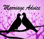Marriage Advice Represents Advisor Help And Couple Stock Photo