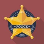 Police Badge Icon Stock Photo