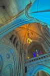 Interior Of A National Cathedral Gothic Classic Architecture Stock Photo