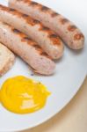 Traditional German Wurstel Sausages Stock Photo