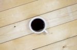 Top View Of Black Coffee Stock Photo