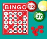Bingo Card And Ball Stock Photo