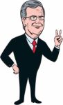 Jeb Bush Republican Candidate 2016 Cartoon Stock Photo