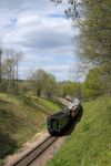 Flying Scotsman On The Bluebell Line Stock Photo