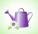 Watering Can Represents Plant Outdoors 3d Illustration Stock Photo