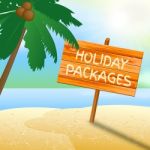 Holiday Packages Indicates Fully Inclusive Vacation Tours Stock Photo