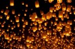 Floating Lanterns Stock Photo