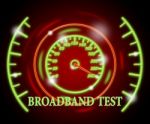 Broadband Test Shows Net Display And Quicker Stock Photo