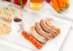 Selection Of All Main Type Of German Wurstel Saussages Stock Photo