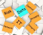 Data Post-it Note Shows Information Privacy And Control Stock Photo