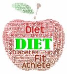 Diet Apple Shows Lose Weight And Sliming Stock Photo