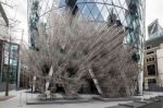 Ai Weiwei's New Forever Sculpture  Outside London's Gherkin Buil Stock Photo