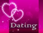 Dating Hearts Represents Romantic Romance And Sweetheart Stock Photo