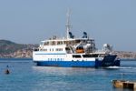 Arbatax Car Ferry Leaving Palau Sardinia Stock Photo