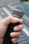 Microphone Amplifier For Talks Stock Photo