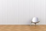 White Chair In A White Room Stock Photo