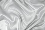 White Satin Fabric Stock Photo
