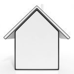 House Icon And Copyspace Showing Home For Sale Stock Photo