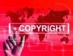 Copyright Map Displays International Patented Intellectual Prope Stock Photo