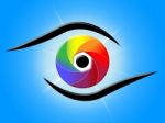 Eye Blue Represents Color Swatch And Colour Stock Photo