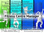 Fitness Centre Manager Means Jobs Position And Hiring Stock Photo