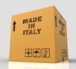 Made In Italy Represents Product Export And Purchase 3d Renderin Stock Photo