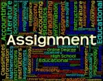 Assignment Word Represents Home Study And Exercises Stock Photo