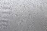 Rain Drop On Grey Plastic Background Stock Photo