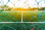Beautiful Pattern Of Fresh Green Grass For Football Sport, Footb Stock Photo